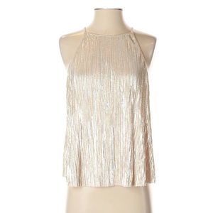 Lush silver sparkle backless tank top